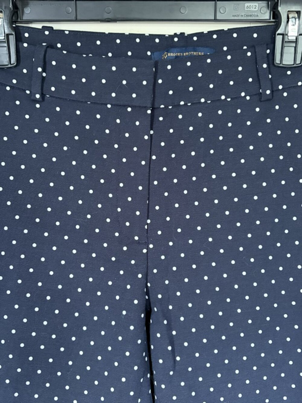 Brooks Brothers Women's Pants Sz 6 Navy with White Polka Dots - Picture 3 of 5